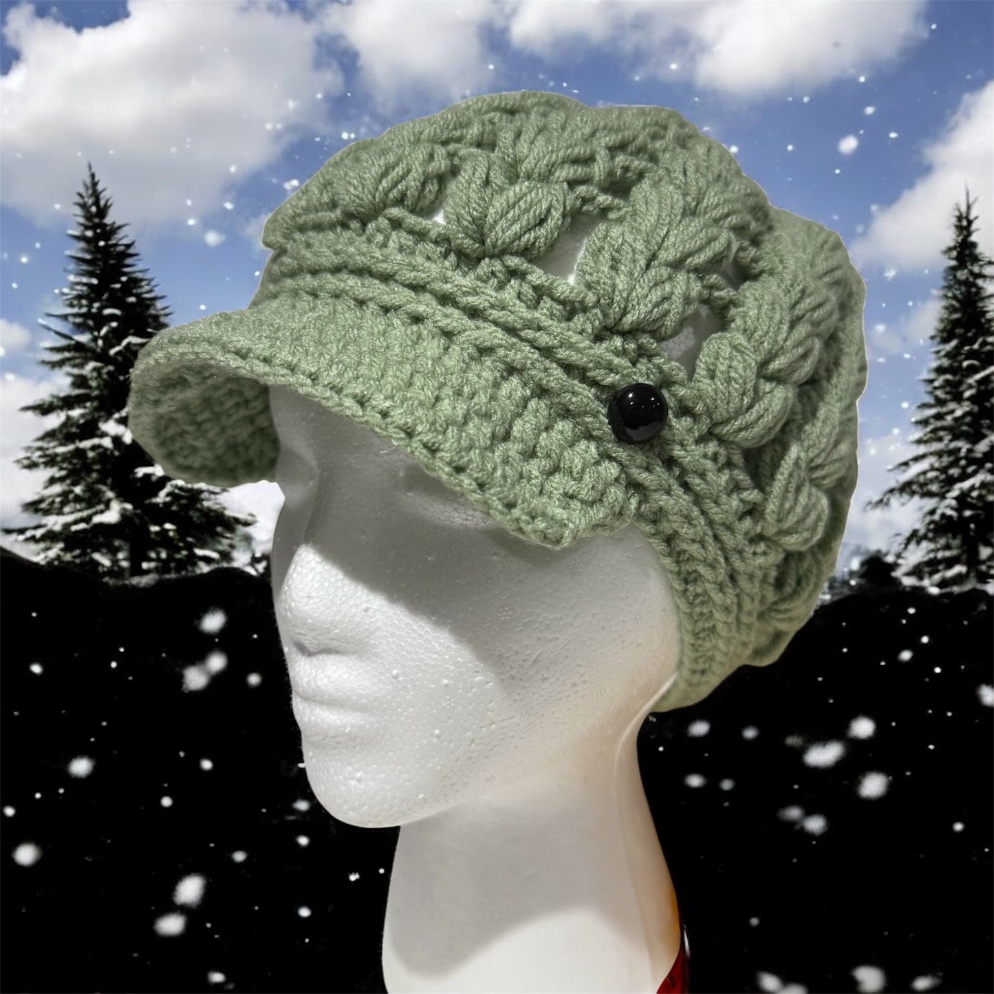 G001. Gorrito CORAZON tejido a mano