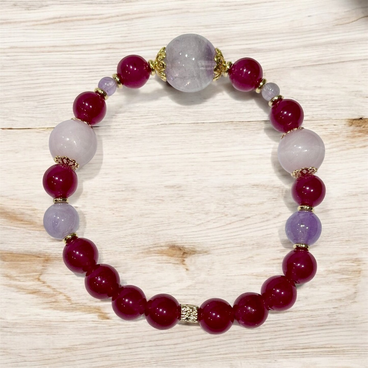 6 of 100 Bracelet with Amethyst, Kunzite and Jade
