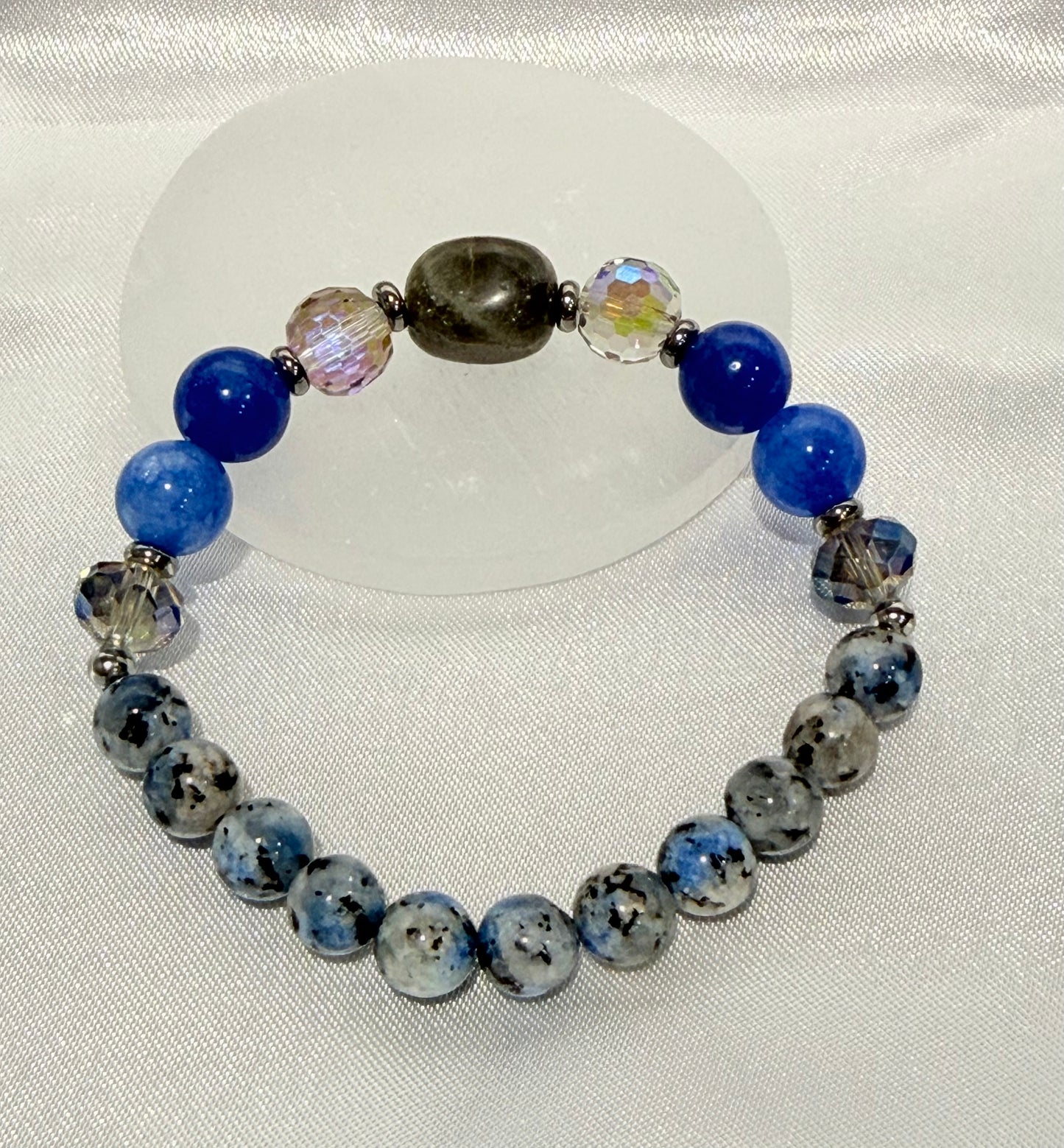 17 of 100 Bracelet with k2, blue jade and labradorite
