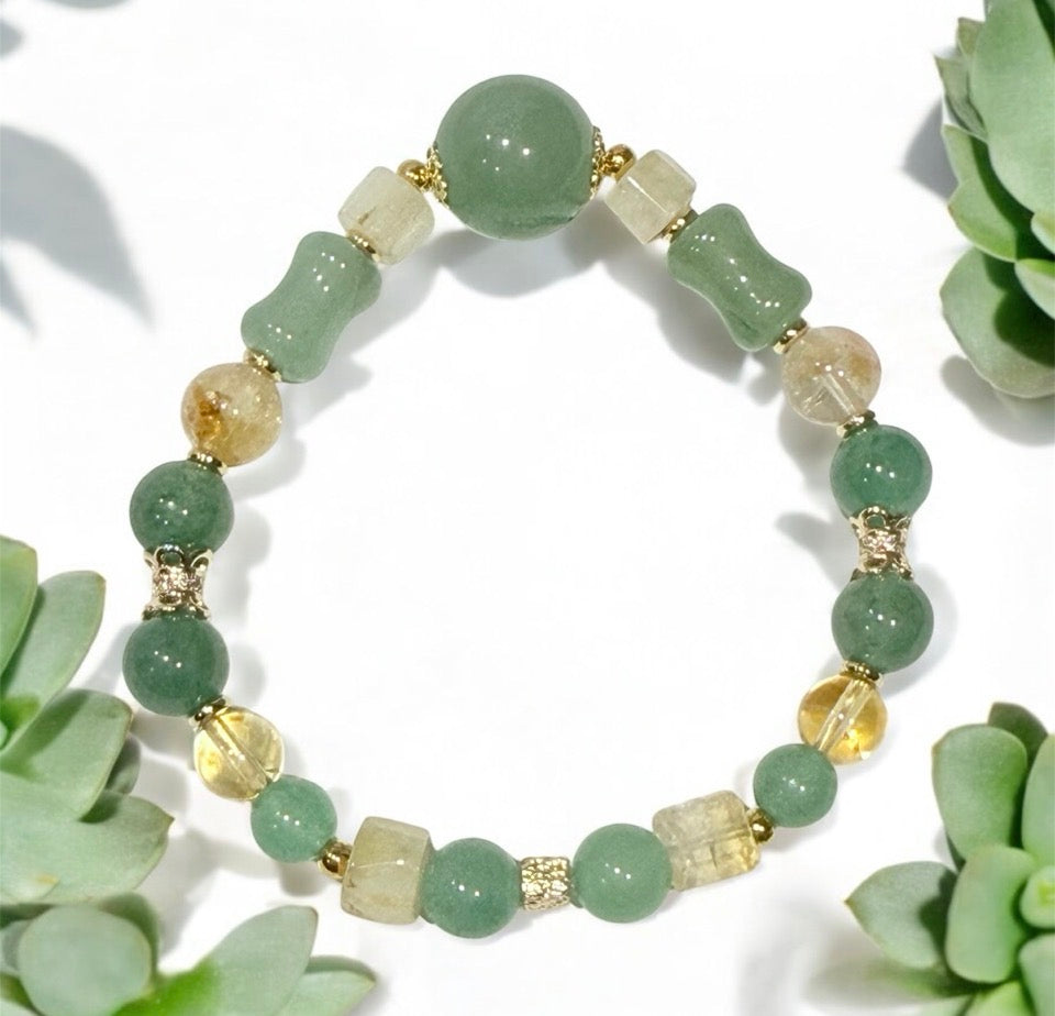 21 of 100 Bracelet with citrine and aventurine
