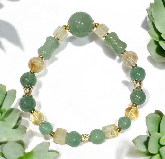 21 of 100 Bracelet with citrine and aventurine