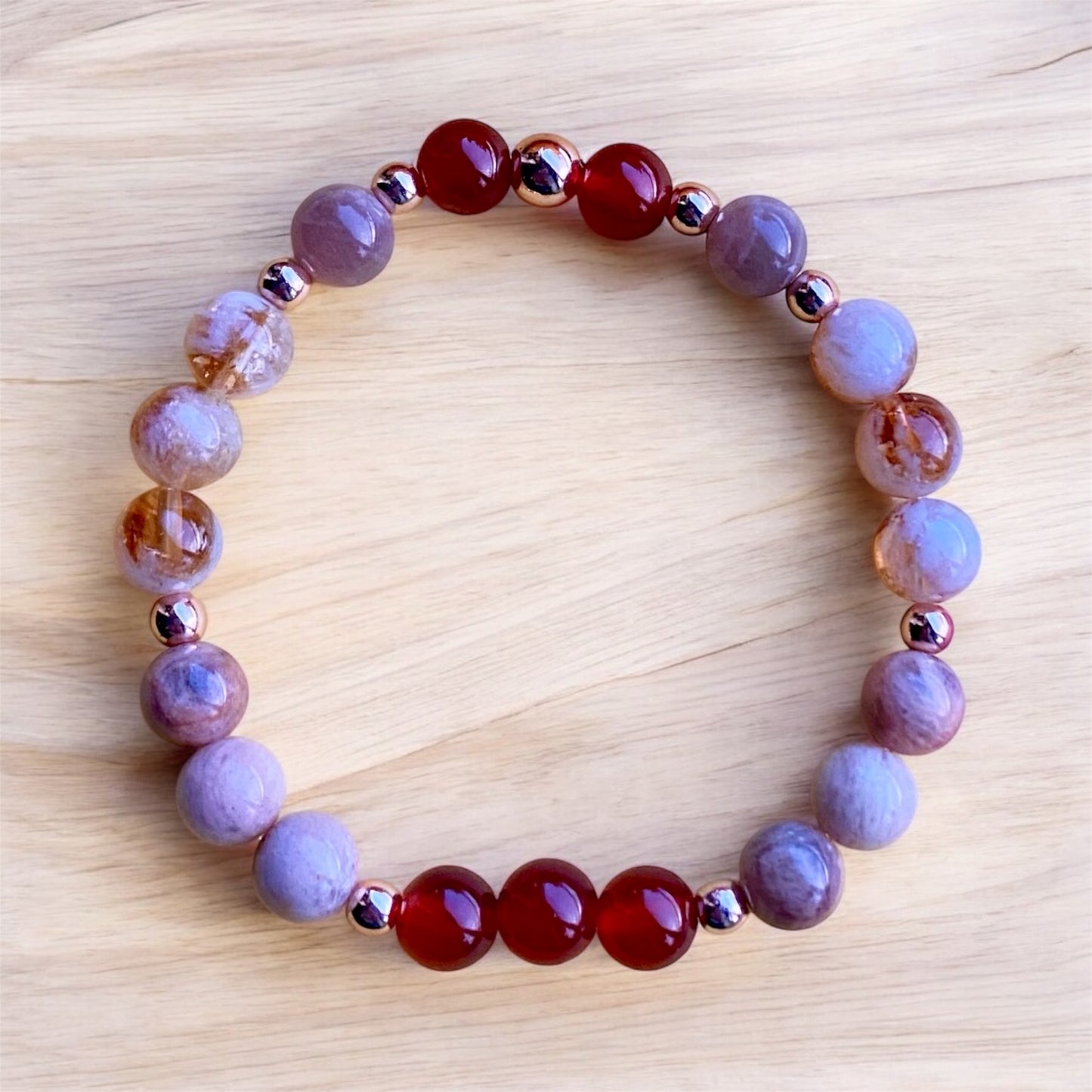 UPLIFTING bracelet with sunstone, citrine and carnelian