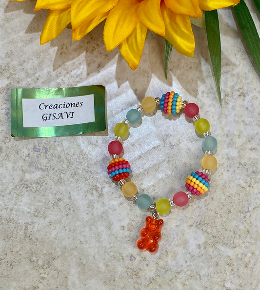 Gummy bear bracelet. Multi-color. 6”